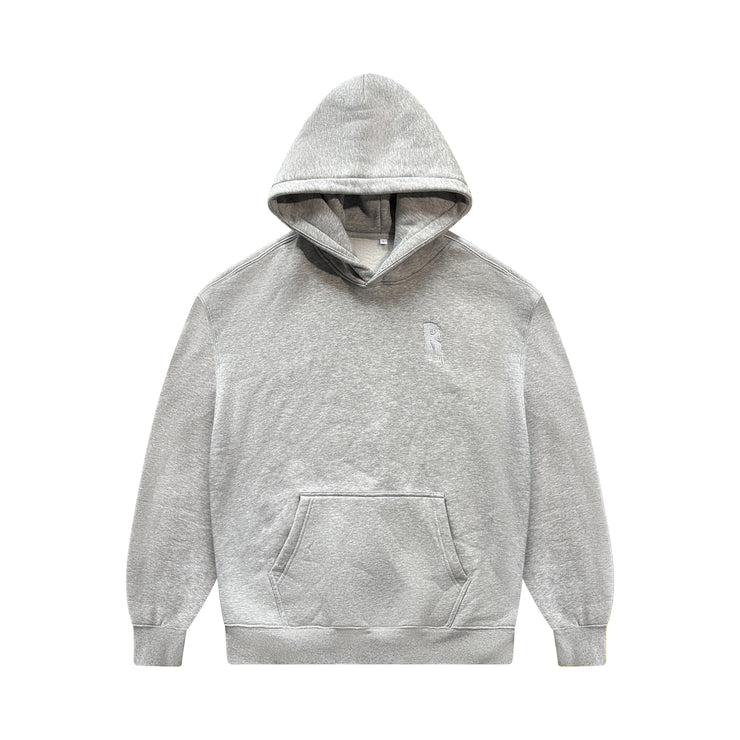 GREY RISKY PLAINZ HOODIE