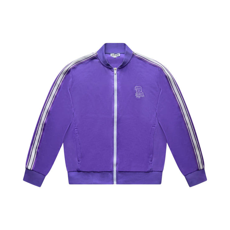 PURPLE RISKY TRACK BOMBER TOP