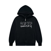BLACK RISKY ZIP HOODIE OG