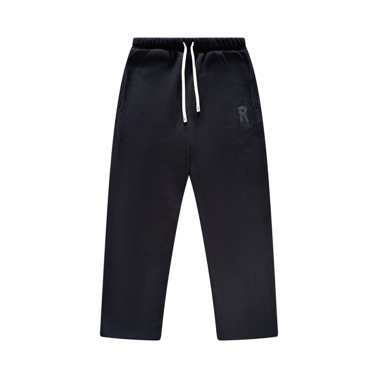 BLACK RISKY PLAINZ SWEATPANTS