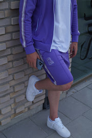 PURPLE RISKY TRACK SHORTS