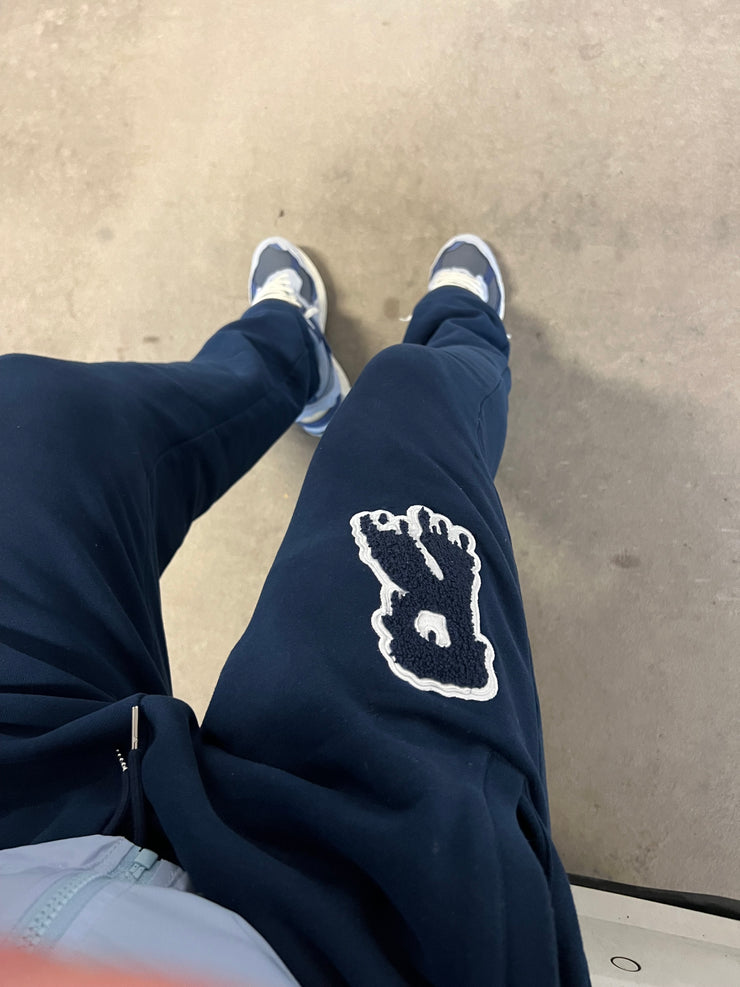 NAVY BLUE RISKY UNIVERSE 1.0 SWEATPANTS