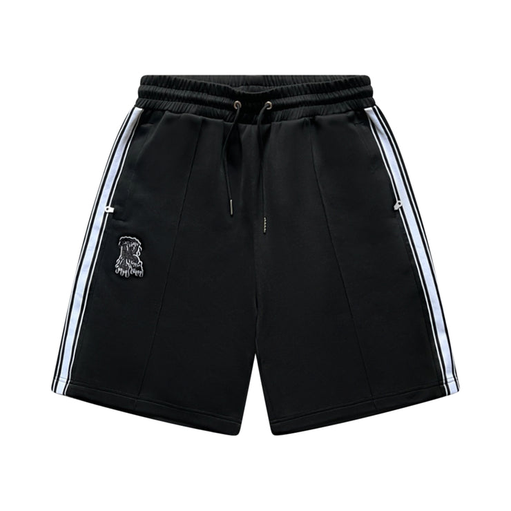 BLACK RISKY TRACK SHORTS