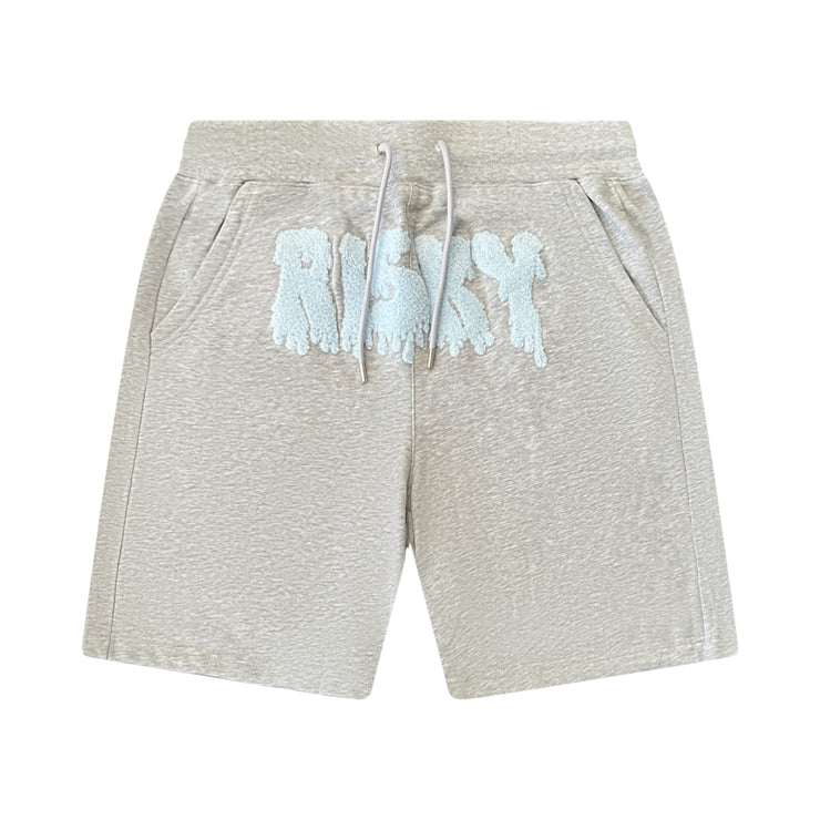 GREY RISKY CHENILLE SHORTS