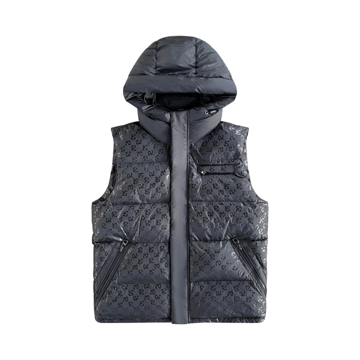 BLACK RISKY PATTERN VEST