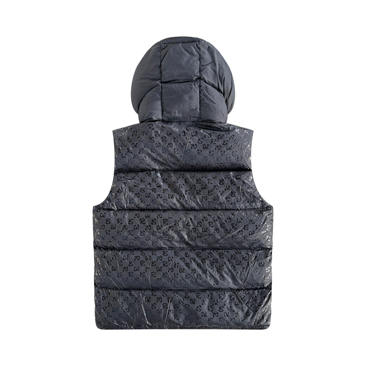 BLACK RISKY PATTERN VEST