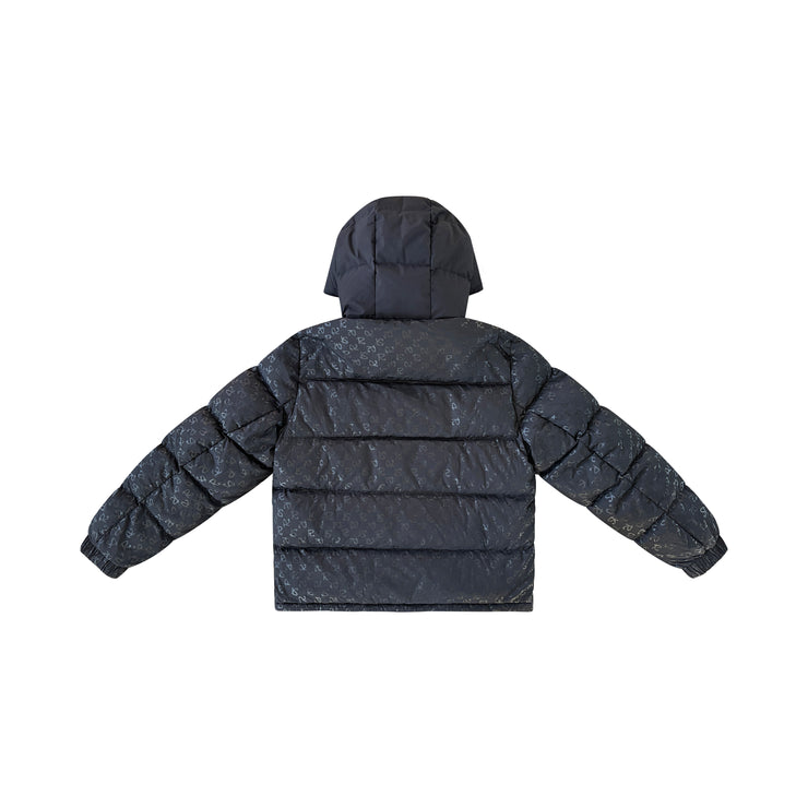 BLACK RISKY PATTERN WINTER JACKET