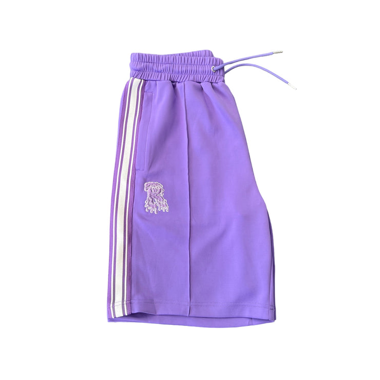 PURPLE RISKY TRACK SHORTS