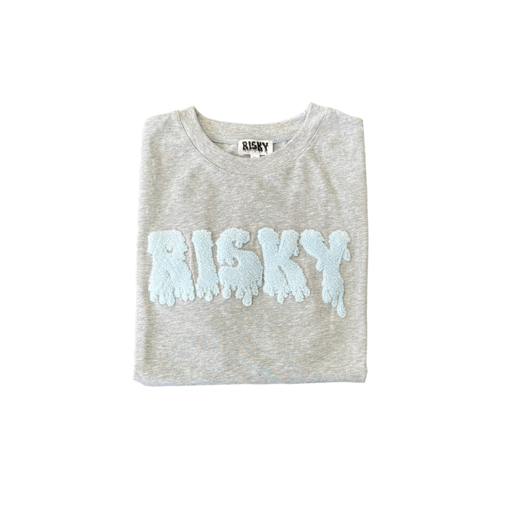 GREY LIGHT BLUE RISKY T-SHIRT